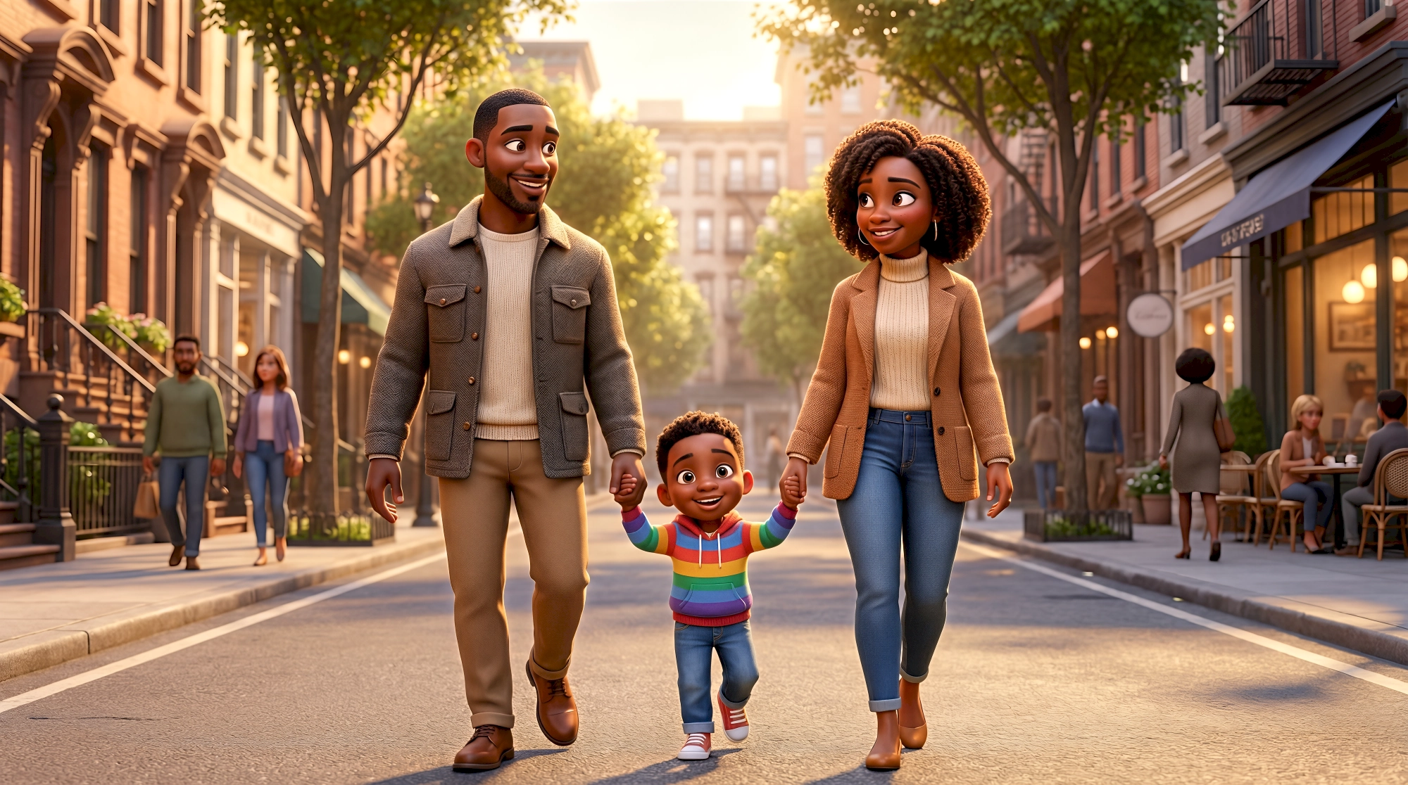 harlem brownstone family walk new york city life persistent world 3d characters hubplanet 4k